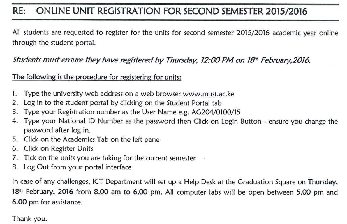 units registration